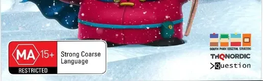 South Park: Snow Day!, the Australian classification mark on its front