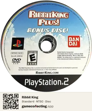 Ribbit King PlayStation 2, NTSC disc
