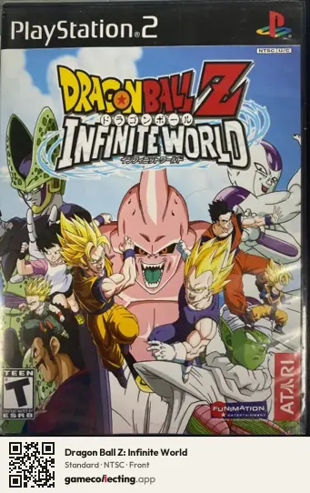 Dragon Ball Z: Infinite World PlayStation 2, NTSC box front