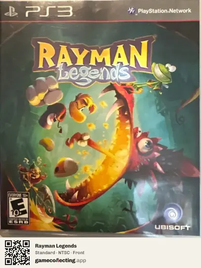 Rayman Legends PlayStation 3, NTSC box front