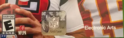 Madden NFL 22, the ESRB box on its front