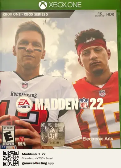 Madden NFL 22 Xbox One, NTSC box front