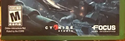 Styx: Shards of Darkness, the ESRB box on its front