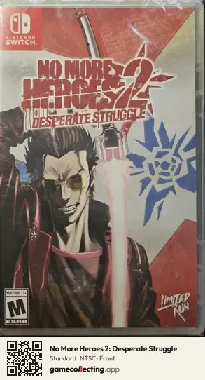 No More Heroes 2: Desperate Struggle Nintendo Switch, NTSC box front