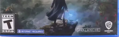 Hogwarts Legacy, the ESRB box on its front