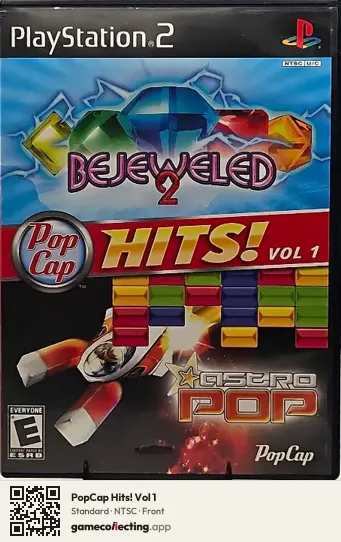 PopCap Hits! Vol 1 PlayStation 2, NTSC box front