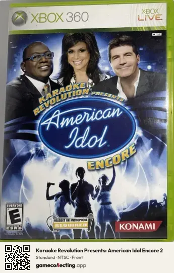 Karaoke Revolution Presents: American Idol Encore 2 Xbox 360, NTSC box front