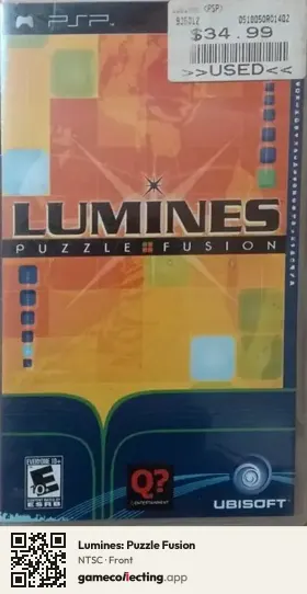 Lumines: Puzzle Fusion PlayStation Portable, NTSC box front