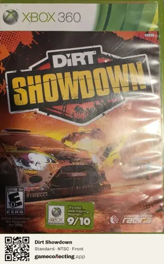Dirt Showdown Xbox 360, NTSC box front