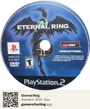Eternal Ring PlayStation 2, NTSC disc