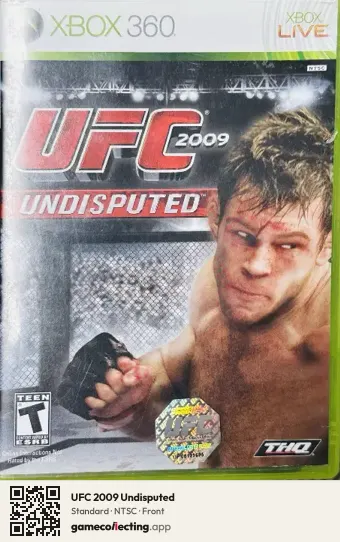 UFC 2009 Undisputed Xbox 360, NTSC box front