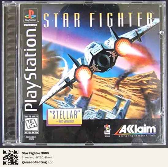 Star Fighter 3000 PlayStation, NTSC box front