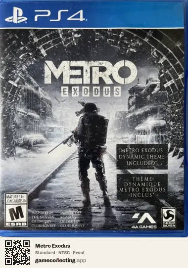 Metro Exodus PlayStation 4, NTSC box front