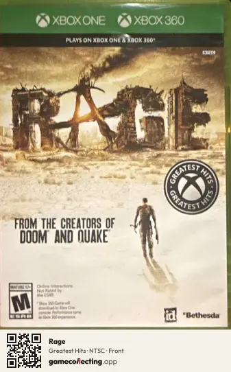 Rage Xbox 360, NTSC box front
