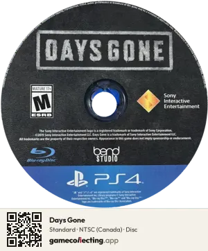Days Gone PlayStation 4, NTSC disc