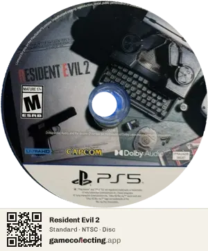 Resident Evil 2 PlayStation 5, NTSC disc