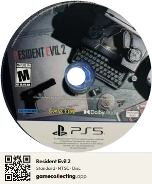 Resident Evil 2 PlayStation 5, NTSC disc