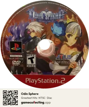 Odin Sphere PlayStation 2, NTSC disc