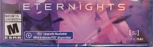 Eternights, the ESRB box on its front