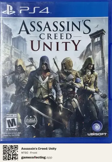 Assassin's Creed: Unity PlayStation 4, NTSC box front