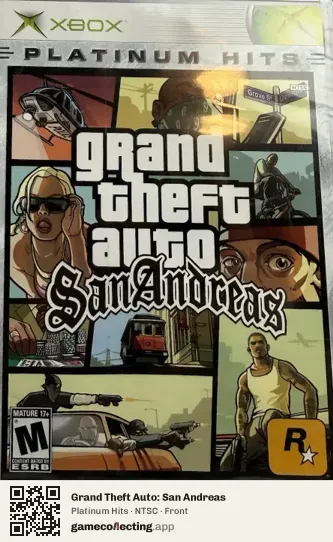 Grand Theft Auto: San Andreas Xbox, NTSC box front