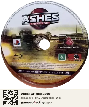 Ashes Cricket 2009 PlayStation 3, PAL disc