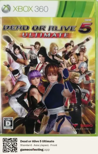 Dead or Alive 5 Ultimate Xbox 360, Japan box front