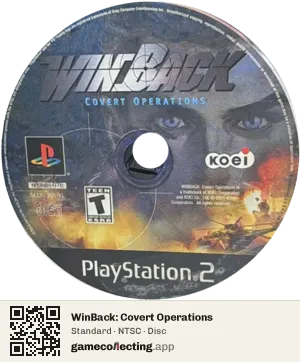 WinBack: Covert Operations PlayStation 2, NTSC disc