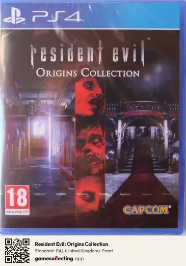 Resident Evil: Origins Collection PlayStation 4, United Kingdom box front