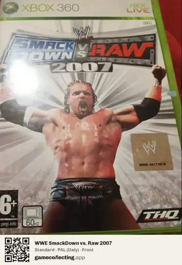 WWE SmackDown vs. Raw 2007 Xbox 360, Italy box front