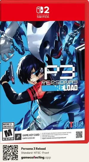 Persona 3 Reload Nintendo Switch 2, NTSC box front