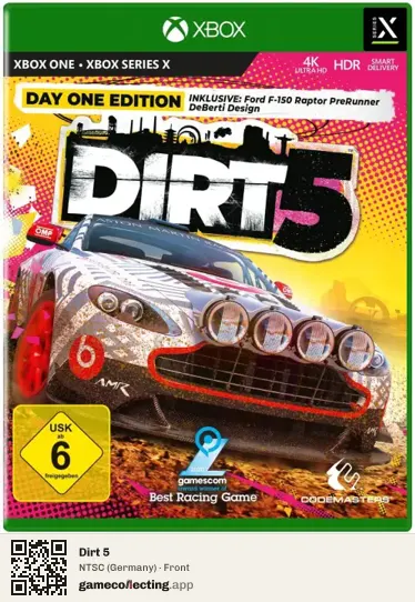 Dirt 5 Xbox One, Germany box front