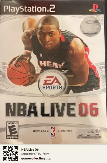 NBA Live 06 PlayStation 2, NTSC box front