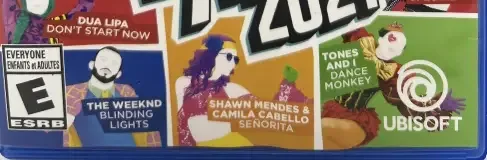 Just Dance 2021, the ESRB box on its front