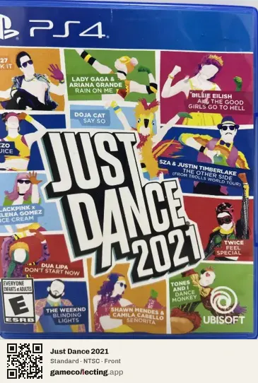 Just Dance 2021 PlayStation 4, NTSC box front
