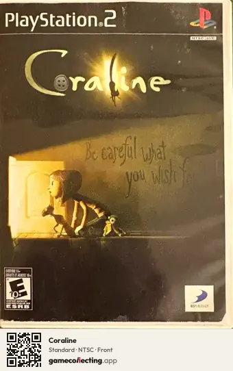 Coraline PlayStation 2, NTSC box front