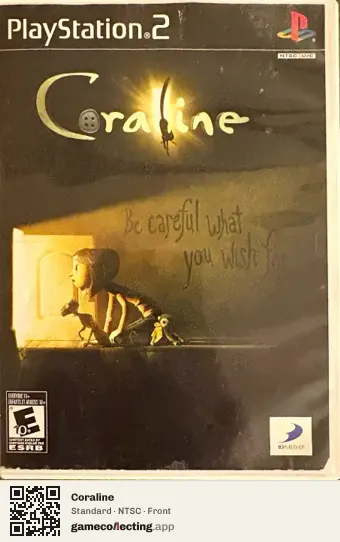 Coraline PlayStation 2, NTSC box front