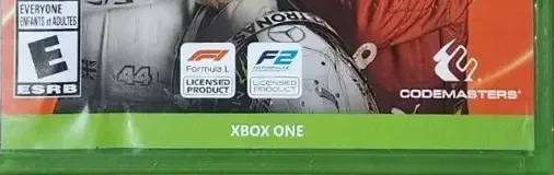 F1 2020, the ESRB box on its front