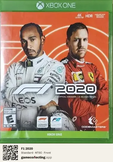 F1 2020 Xbox One, NTSC box front