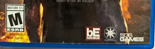 Dead by Daylight, the ESRB box on its front