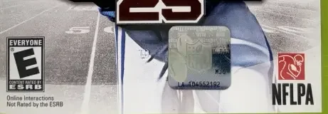 Madden NFL 25, the ESRB box on its front