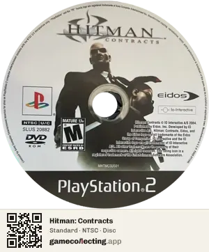 Hitman: Contracts PlayStation 2, NTSC disc