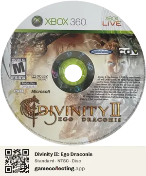 Divinity II: Ego Draconis Xbox 360, NTSC disc