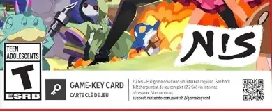 Disgaea Mayhem, the ESRB box on its front