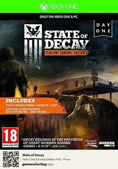State of Decay Xbox One, PAL box front