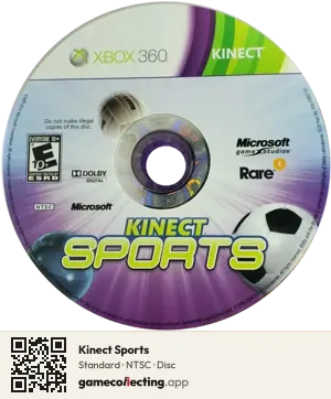Kinect Sports Xbox 360, NTSC disc