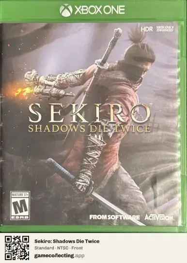 Sekiro: Shadows Die Twice Xbox One, NTSC box front