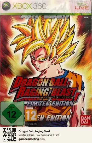Dragon Ball: Raging Blast Xbox 360, Germany box front