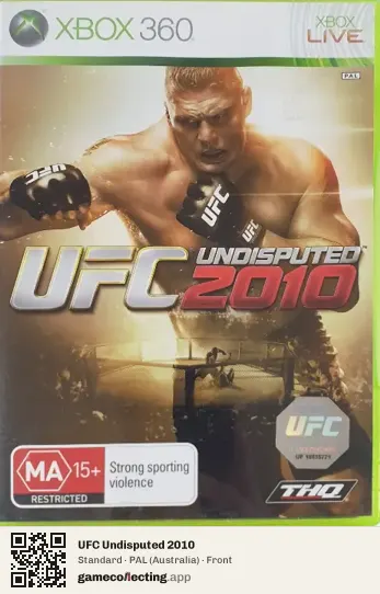UFC Undisputed 2010 Xbox 360, Australia box front