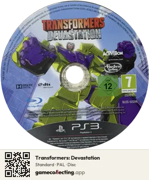 Transformers: Devastation PlayStation 3, PAL disc